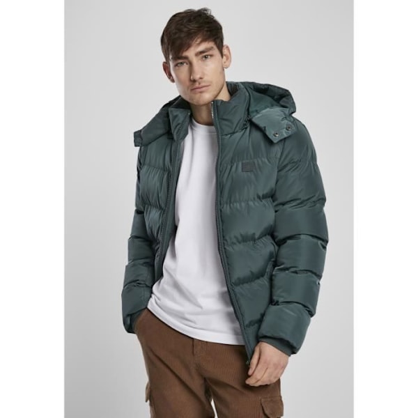 Hættejakke - Urban Classics - Puffer - Flaskegrøn - Polyester - Mand Grön flaska M