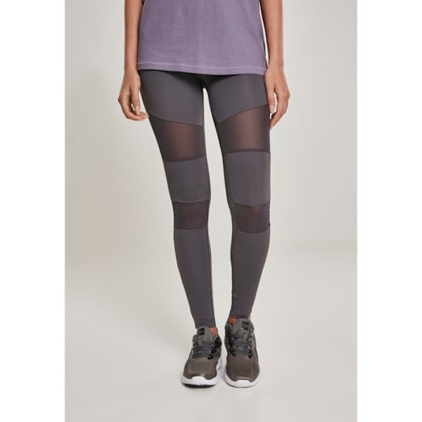 Leggings til kvinder - Urban Classic - Mesh - Høj talje - Skinny - Farve grå Grå S