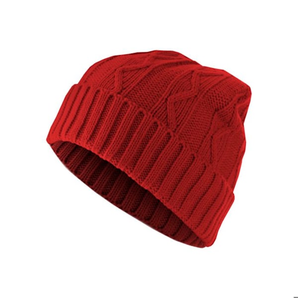 huva - MSTRDS - kabelflik - röd - 100% polyakryl - unisex - höst/vinter Röd Unik storlek