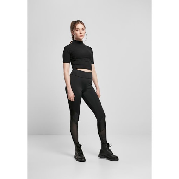 Korkeat leggings - Urban Classics - Naisille - Musta - Mukava - Huolellinen muotoilu svart/svart XXXXXL