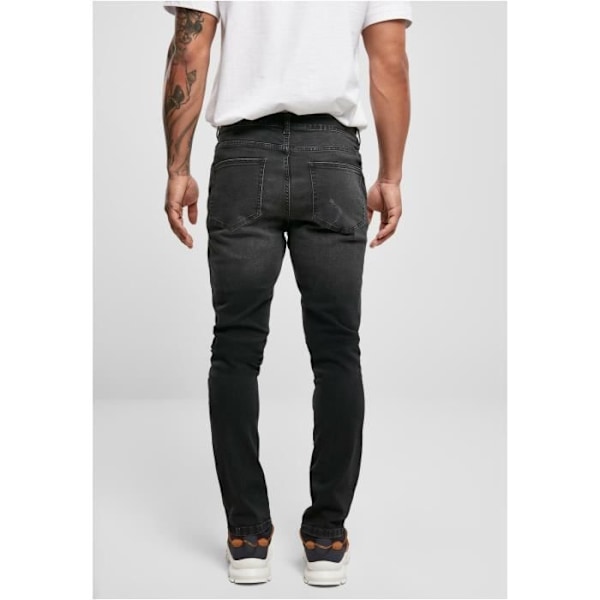 Slim jeans Urban Classics Heavy Destroyed - sort - 40x32 - Mand - Åndbar Svart 40