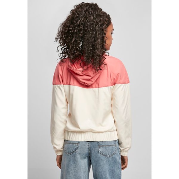 Damjacka - Urban Classics - Arrow - Vindjacka - Justerbar huva - Fickor med dragkedja rosa/vit XS