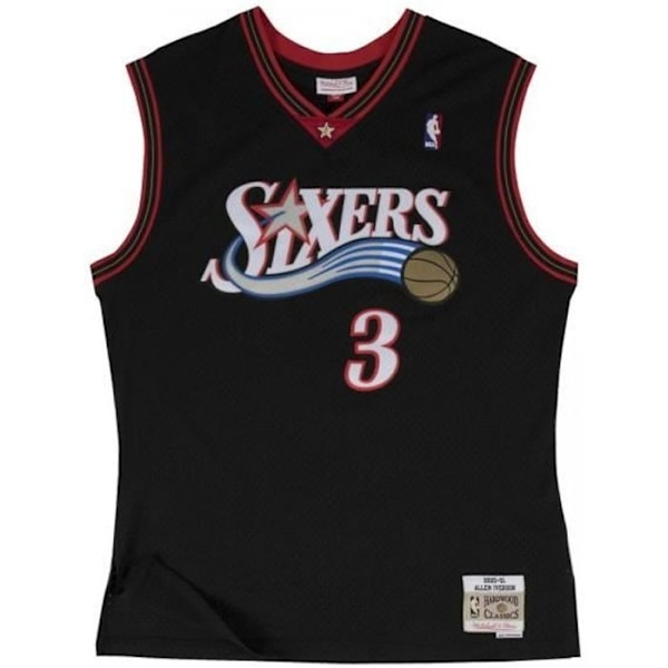 NBA-trøje - Mitchell & Ness - Allen Iverson - Philadelphia Sixers - Sort - Størrelse M/L Flerfärgad XL