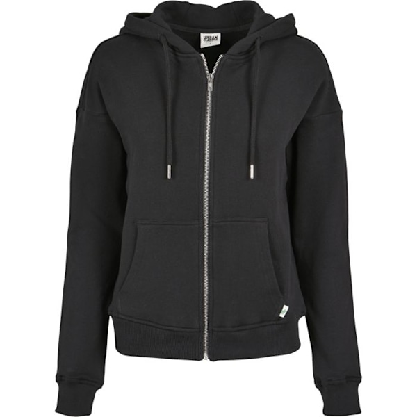 Huvtröja - Urban Classics - Zip - Svart - Ekologisk bomull - Stora storlekar svart XXXL