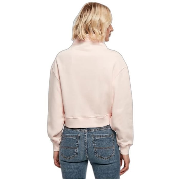 Naisten Urban Classics Organic GT lyhyt korkea kauluksellinen collegepaita - vaaleanpunainen Lyserød XXXXXL