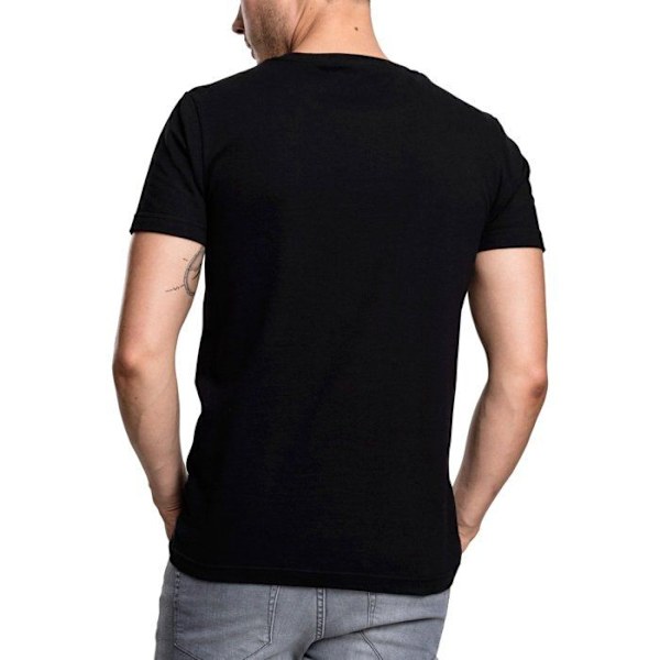 T-shirt - Urban Classic - Imitationslæder - Brystlomme - Korte ærmer - Sort svart/svart S