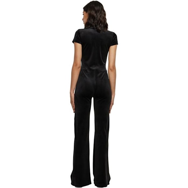 Urban Classics Damer - Velour Jumpsuit sort Svart XXXXL