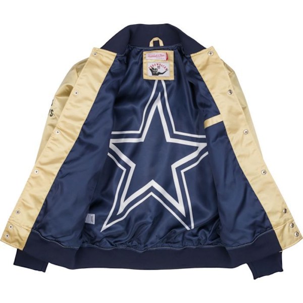 M&N Letvægts Satin Jakke - Dallas Cowboys guld Guld XL