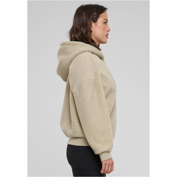 Zipped hoodie - Urban Classics - Oversize Sherpa - Färg wetsand - Dam - Långa ärmar våtsand XXXXXL