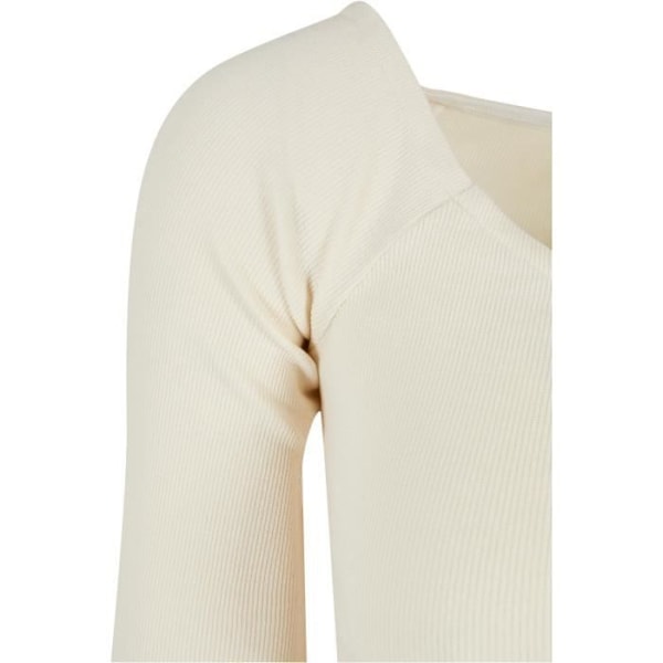 Pitkähihainen V-kauluksellinen ja lyhyttakkinen T-paita naisille Urban Classics GT - valkoinen - 2XL Vit XXXXXL