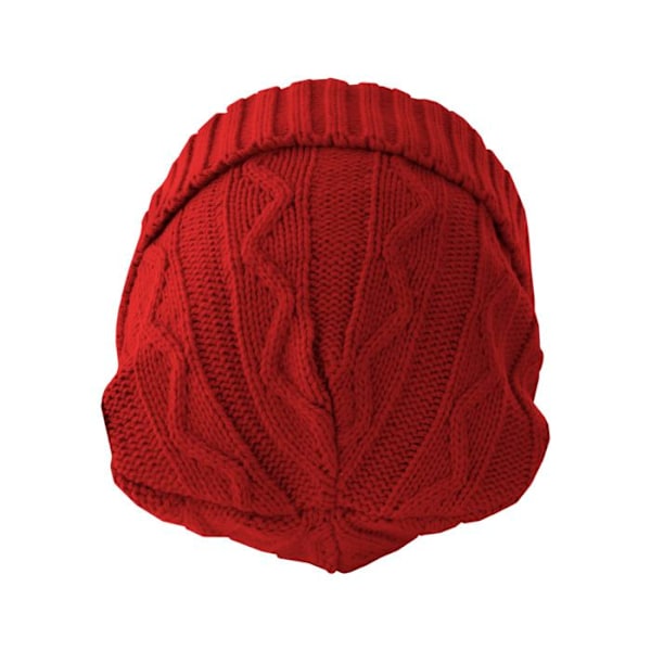 huva - MSTRDS - kabelflik - röd - 100% polyakryl - unisex - höst/vinter Röd Unik storlek