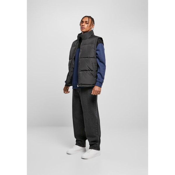 Jakke - Urban Classics - Block Puffer - Sort - Polstring - Høj krave svart/svart S