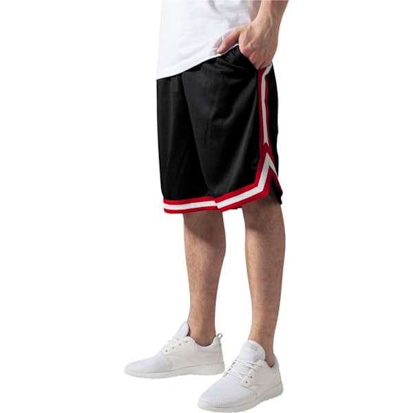 T-shirt - Urban Classic - Kort Urban Classic Stripe - Sort/Rød/Hvid - 100% Polyester - Løs Pasform svart/röd/vit M