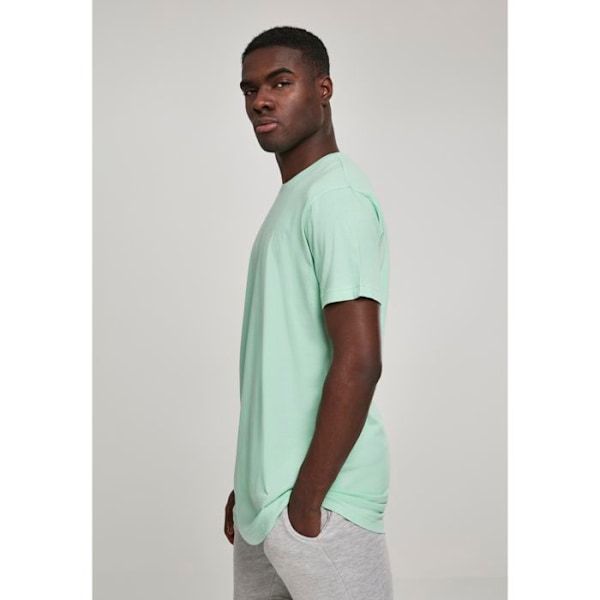 T-shirt Lång - Urban Classics - FORMAD - 100% Bomull - Långa Ärmar - Rund Hals Neon Mynt S