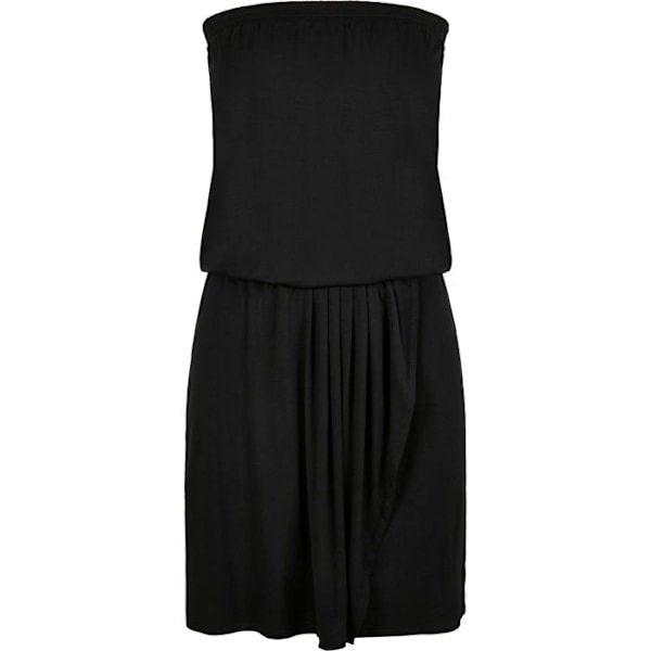 Nainen mekko - URBAN CLASSICS - Viskoosi lyhyt - Asymmetrinen - Suuret koot - Musta svart XXXXXL