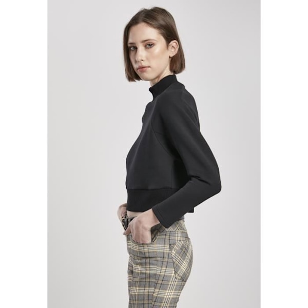 Pull Femme - Urban Classics - Interlock Short Crew - Sort - Rund Halsudskæring - Voksen Svart jag