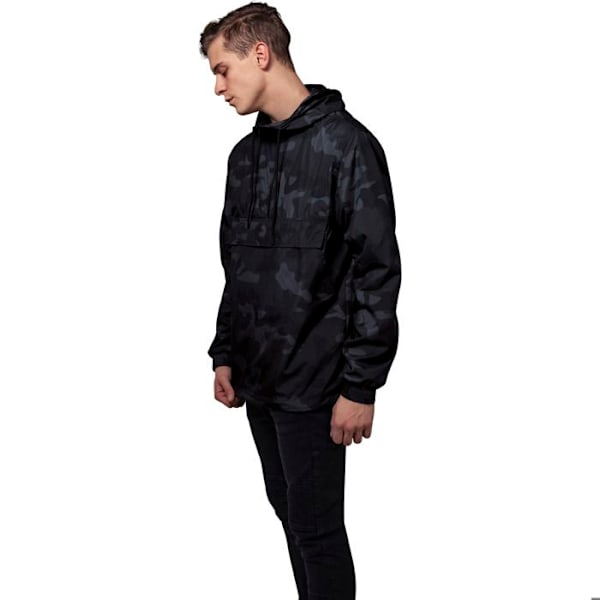 Vindjakke - URBAN CLASSICS - Pullover - Sort - Elastisk - Hætte med snorjustering svart M