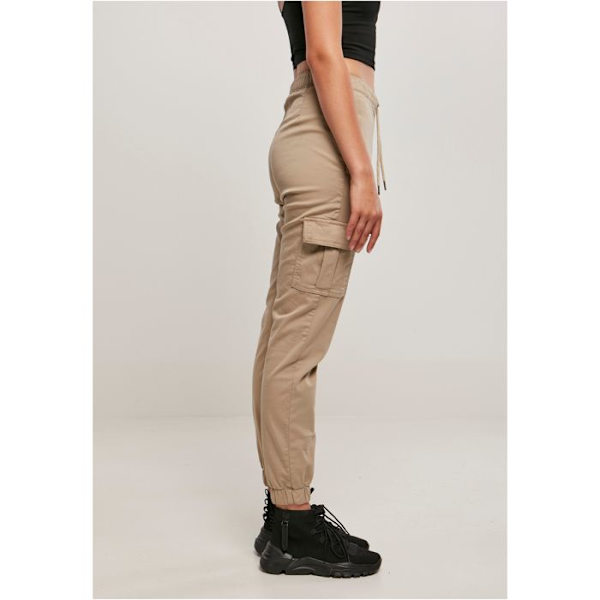 Cargo bukser - Urban Classics - Kvinde - Høj talje - Komfortable - Cargo lommer beige jag
