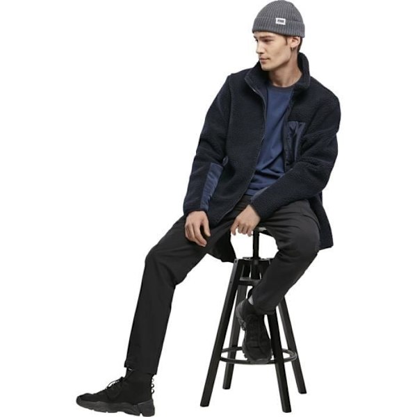 Urban Classics - SHERPA Vinter Zip Jakke Marin XL