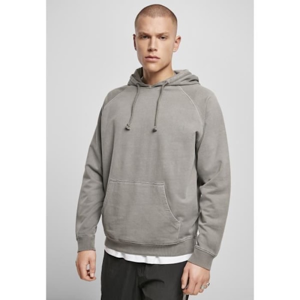 Urban Classics Overdyed Hoodie - Mörkgrå - L Mörkgrå jag