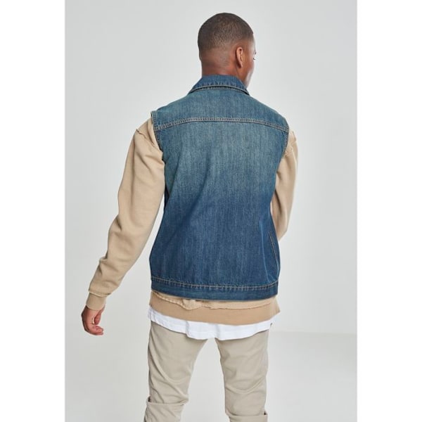 Jeansjacka - URBAN CLASSICS - Ärmväst - Ljusblå - Unisex - 100% bomull ljusblå S