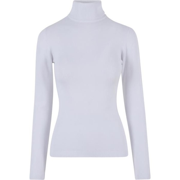 Pull col roulé dame - Urban Classics - Hvid - 70% Viskose - 30% Nylon - Lange ærmer