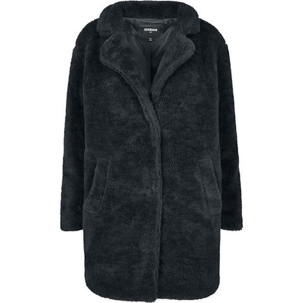 Sherpa-takki Ylisuuri - Urban Classics - Musta - Suora leikkaus - Käänteiset läppäkaulukset - Kaksi suurta sivutaskua sort XXXXL