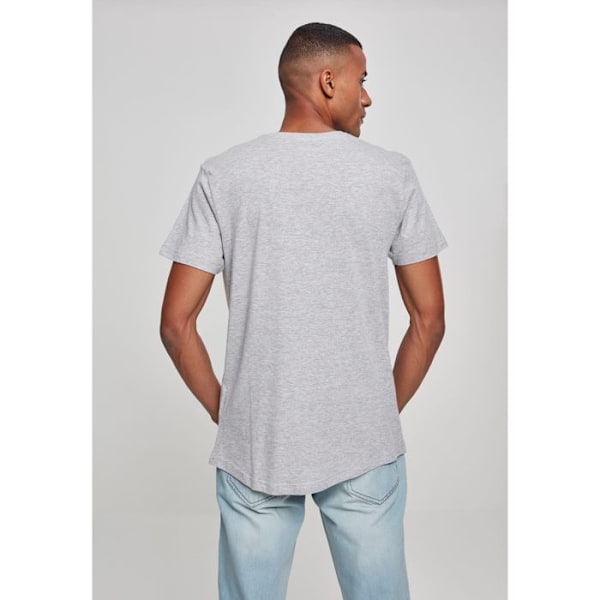 T-shirt Lång - Urban Classics - FORMAD - 100% Bomull - Långa Ärmar - Rund Hals Grå XXL