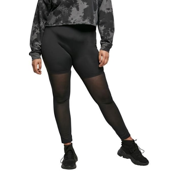 Urban Classics Tech Mesh leggings med hög midja för kvinnor Svart XS