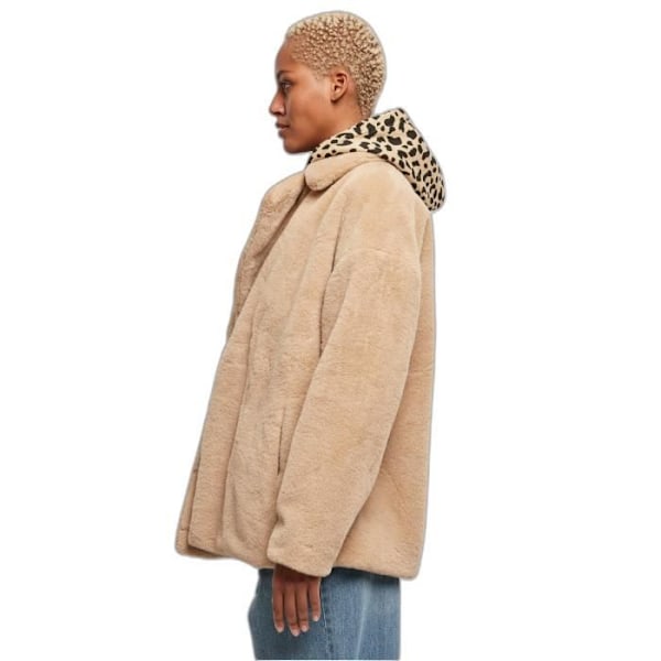 Naisten takki Urban Classics Lapel Teddy - beige - S Beige XS