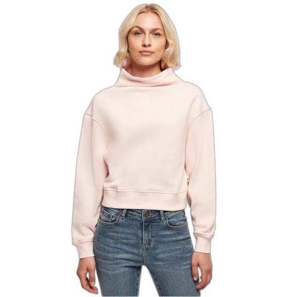 Naisten Urban Classics Organic GT lyhyt korkea kauluksellinen collegepaita - vaaleanpunainen Lyserød XXXXXL
