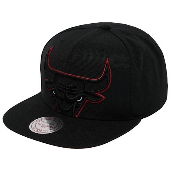 Snapback Cap - Mitchell & Ness - Chicago Bulls - Sort - Justerbar - Urban svart