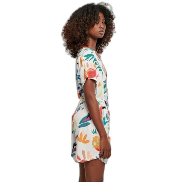 Kort jumpsuit med bælte til kvinder Urban Classics Viscose GT - flerfarvet - 3XL Flerfärgad XXL