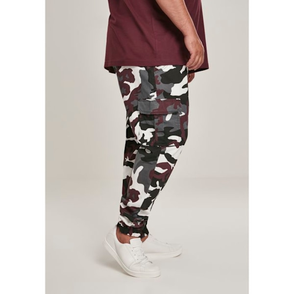 Cargobyxor jogging - URBAN CLASSICS - Camo Cargo - Bordeaux kamouflage - Standardstorlek - Herr vinrött kamouflage 32