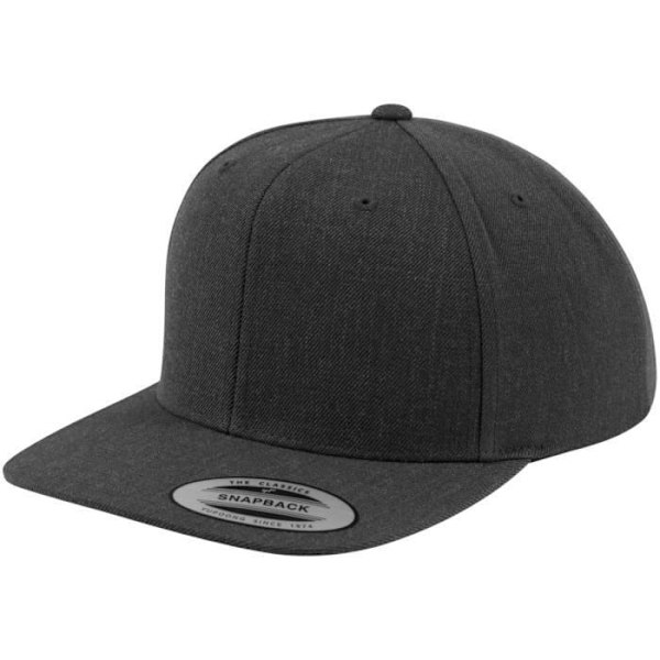 Snapback Cap - Flexfit - Klassisk 6-panel - Mørkegrå - 80% akryl - One size
