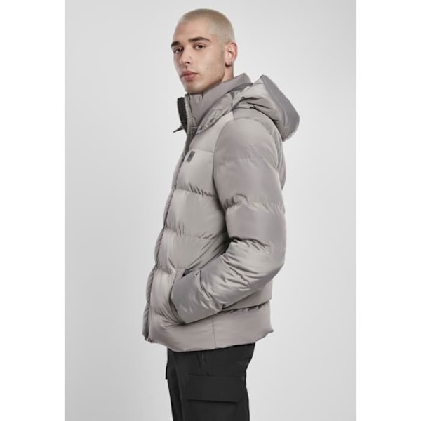 Hættetrøje - Urban Classics - Puffer - Mørkegrå - Hættekrave - Lange ærmer Mörkgrå S