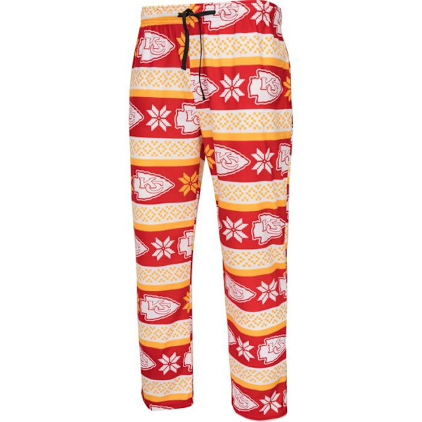 NFL-hold Vinter JULE Pyjamas Sæt skjorte og bukser Kansas City Chiefs S