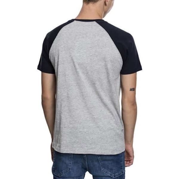 T-paita Raglan - Urban Classics - Harmaa/Navy - Lyhyet hihat - 90% puuvillaa - Regular fit Grå M