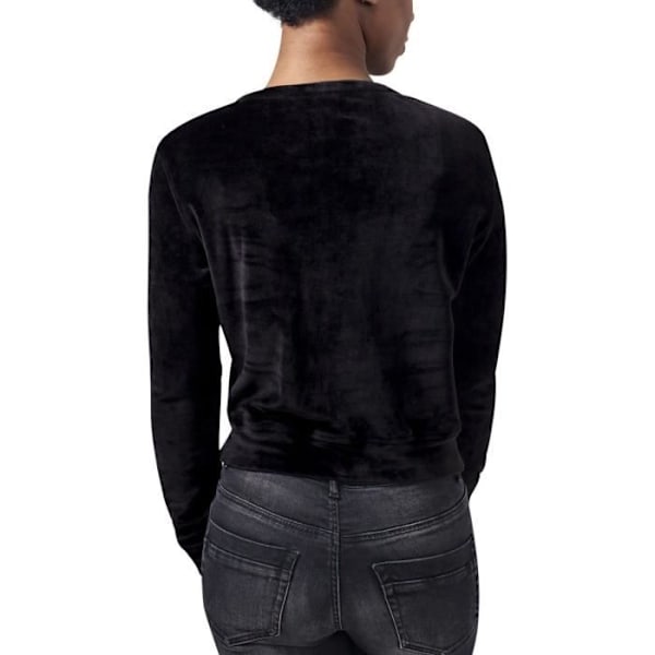 Urban Classics Dame - VELVET Kort Sweater sort Svart XS