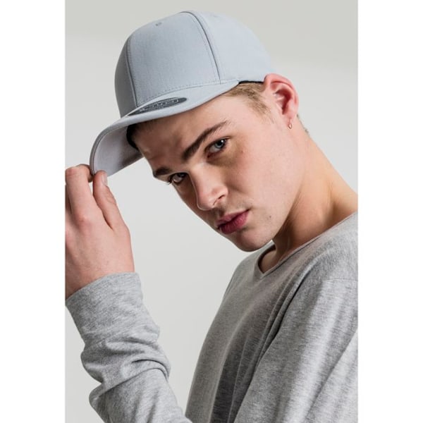 Böjd Keps - Flexfit - Cool & Dry - Grå Silver - One Size - Sommar pengar
