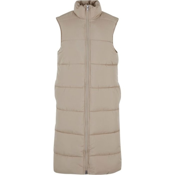 Lang jakke til kvinder - Urban Classics - Lang vest - 100% polyester - Høj krave - Lomme i siden våtsand S