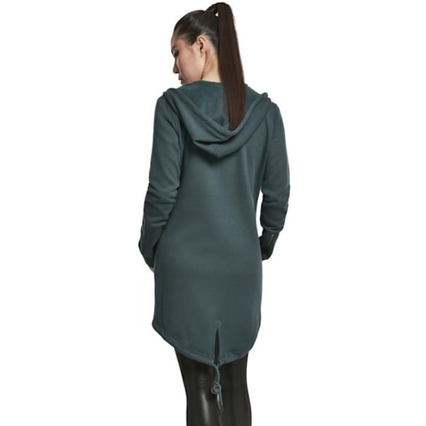 Urban Classics Damer - SWEAT PARKA Lang Lynlås Hættejakke flaskgrön XS