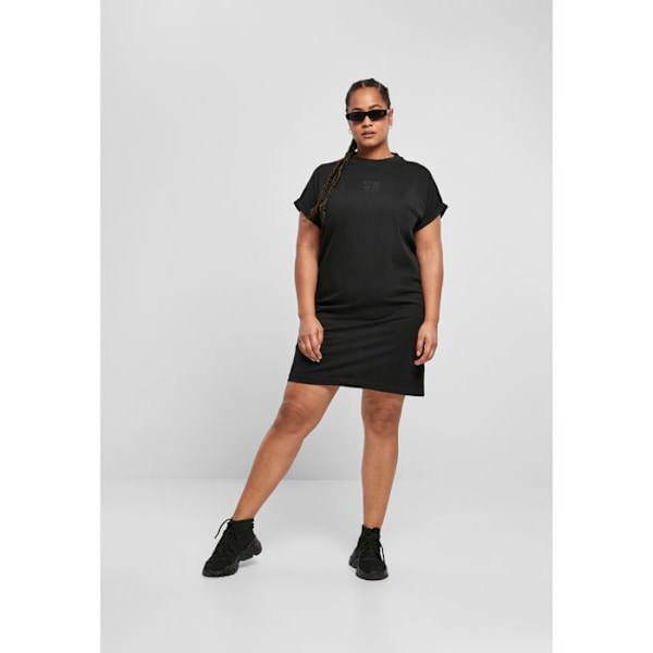 T-shirt klänning - Urban Classics - Dam - Mini sexig - 100% bomull - Rund hals svart/svart S