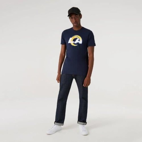 T-paita - New Era - Los Angeles Rams - Obsidiaani sininen - Lyhythihainen - 100% puuvilla Obsidian blå jag