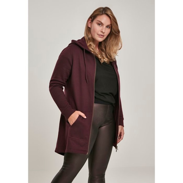 Parka til kvinder i store størrelser - Urban Classic - Mørkerød - Komfortabel - Design med hætte - Multisport mørkerød XXXXXL