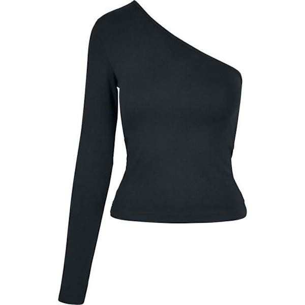 Naisille tarkoitettu tank Top - Urban Classics - Asymmetrinen Pitkähihainen Paita - Musta - Slim Fit sort XL