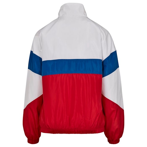 Parka til kvinder - Urban Classic - 3-tone - Høj krave - Lynlåslommer - Taffeta-foring vit/blått blixt/neonblå XS