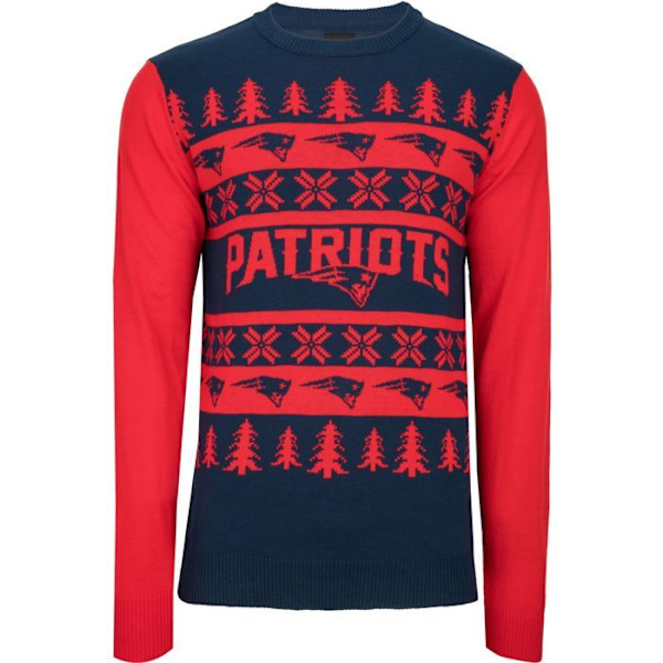 NFL Tiimien Ruma Neule XMAS Joulupaita New England Patriots M