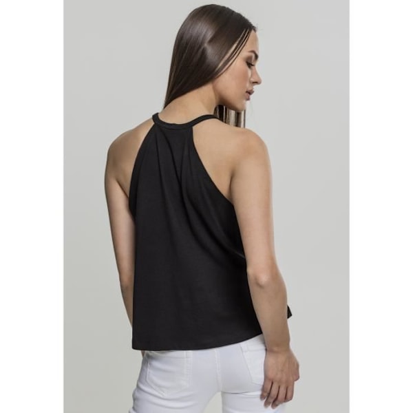 Damebluse - Urban Classics - Koralle - Nakkeudskæring - Figursyet - Tætsiddende sort M