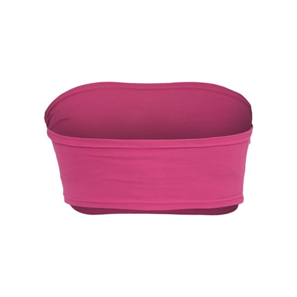 Bandeau top dame - Urban Classic - Sort - Fuchsia - Uden stropper - Rynket på siden rosafuchsia XS